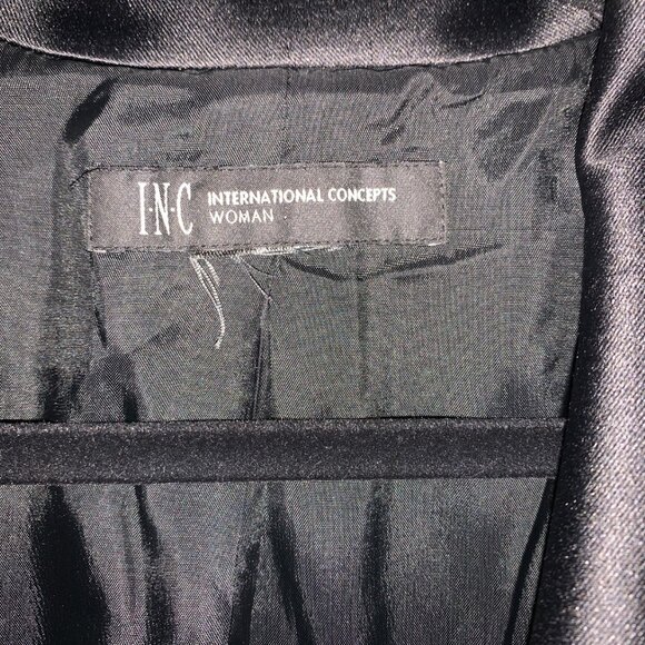 INC Womens black silk long evening jacket - Picture 4 of 4